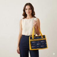 Ikkat Cotton Tote Bag.