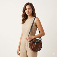 Midnight Ikat Round Sling Bag