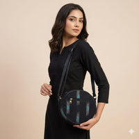 Midnight Ikat Round Sling Bag