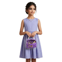 Kids Mini Quilted Pearl Handle Sling Bag