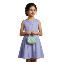 Kids Mini Quilted Pearl Handle Sling Bag