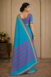 Megha Gulabi Zig-zag Saree