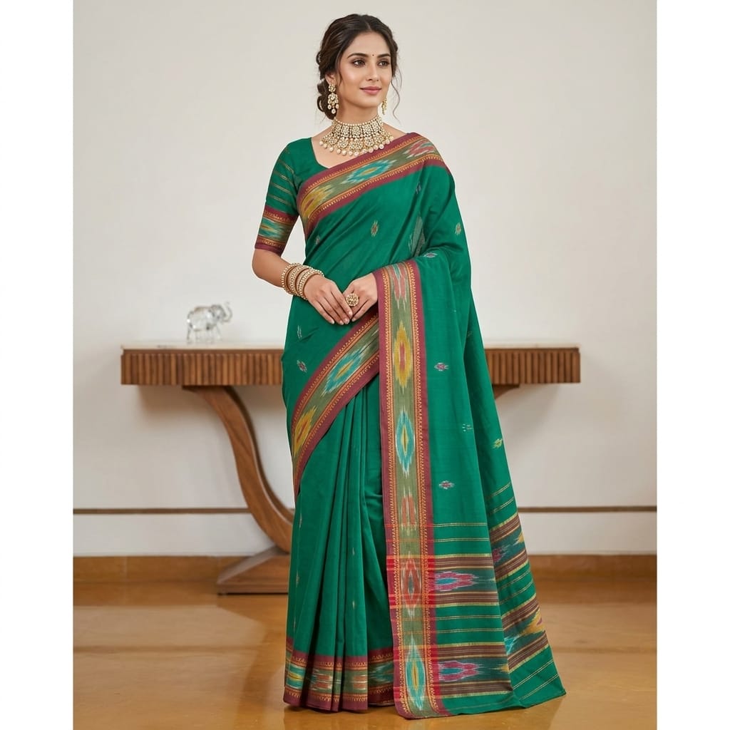 Rangoli Pushpa Weave Saree
