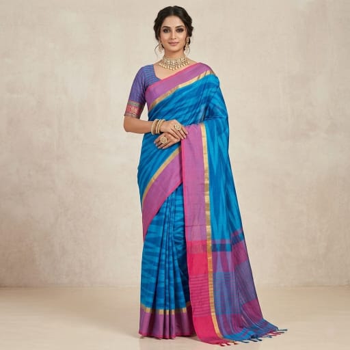 Neelambara Gulabi Rekha Patola