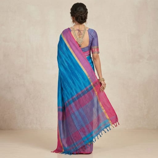 Neelambara Gulabi Rekha Patola