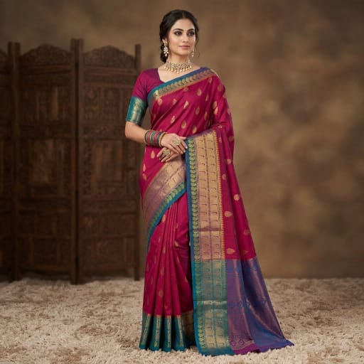 Ratna Pushpa Paithani Saree
