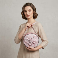 Women’s Floral Print Round Sling Bag