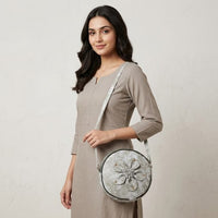 Women’s Floral Print Round Sling Bag