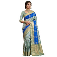 Floral Printed Muga Silk Saree