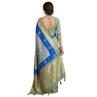 Floral Printed Muga Silk Saree