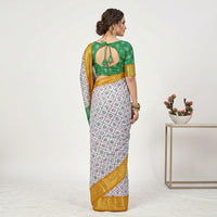 Floral Printed Muga Silk Saree