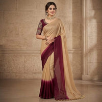 Pure Dupion Raw Silk Ombre Saree