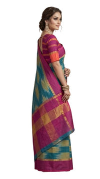 Zig Zag Kattari Design Patola saree