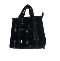 Indigo Ikat Canvas Lunch Tote