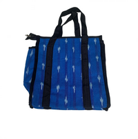 Indigo Ikat Canvas Lunch Tote