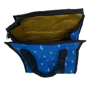 Indigo Ikat Canvas Lunch Tote