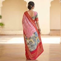 Tussar Organza Tissue Saree