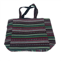 Embroidered Motif Tapestry Tote Bag