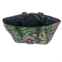 Embroidered Motif Tapestry Tote Bag
