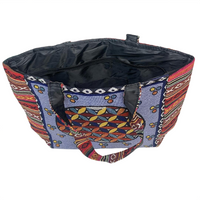 Embroidered Motif Tapestry Tote Bag