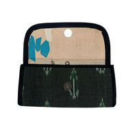 Handcrafted Ikat Fabric Foldover Wallet