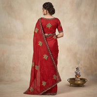 Hand-Embroidered Chiffon