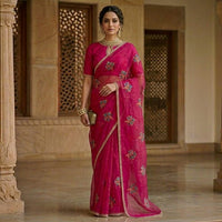 Hand-Embroidered Chiffon