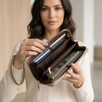 Handcrafted Ikat Fabric Foldover Wallet