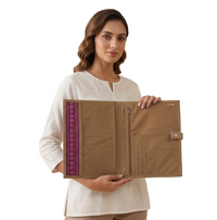 Shantiniketan-style batik print file folder
