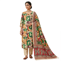 Printed Kalamkari Dress Material Set