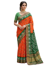 Traditional Bandhani Print Casual Saree.