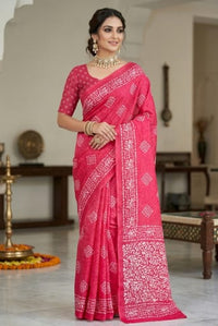 Batik Printed Bandhani Saree