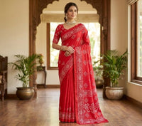 Batik Printed Bandhani Saree