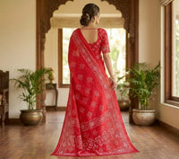 Batik Printed Bandhani Saree