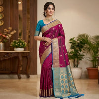 Morpankhi Kadiyal Paithani Saree