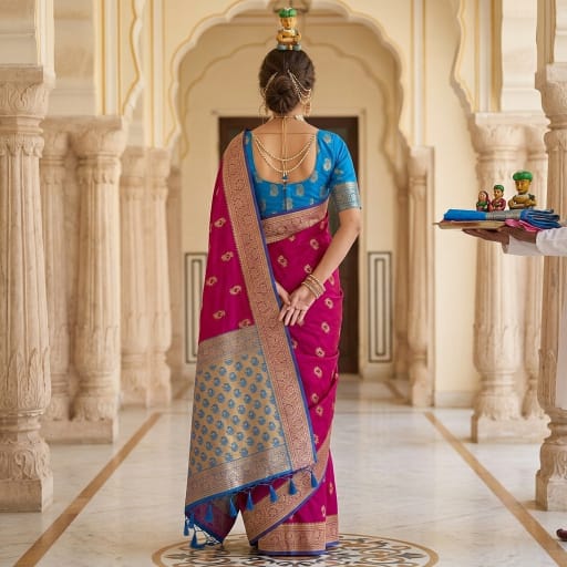Morpankhi Kadiyal Paithani Saree