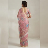 Digital Floral Printed Chiffon Saree