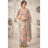 Digital Floral Printed Chiffon Saree
