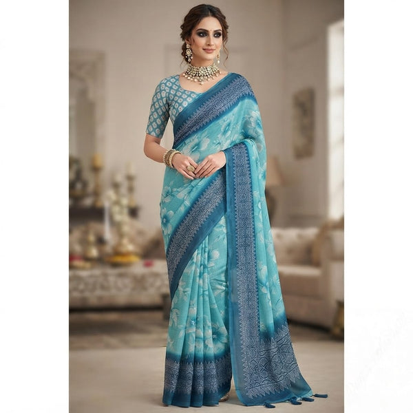 Digital Floral Print Saree
