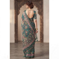Digital Floral Printed Chiffon Saree