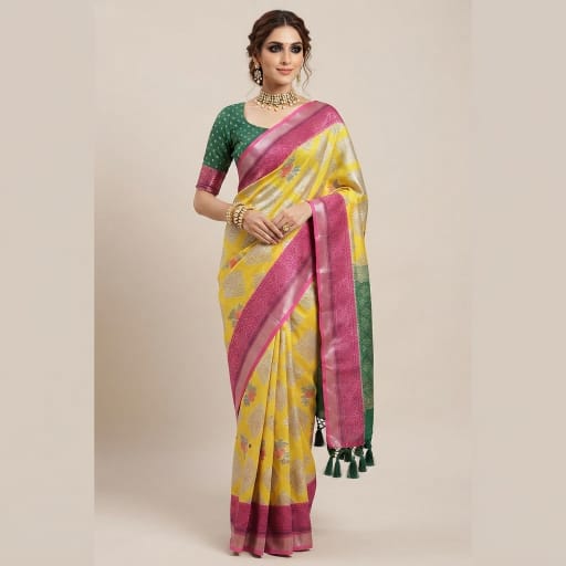 Linen Cotton Saree