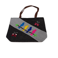 HUZUR JI Women's Jute Tote Bag