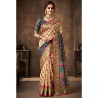 Chanderi silk-cotton blend Saree