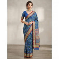 Hand Block Printed Chanderi Silk Saree
