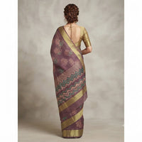 Hand Block Printed Chanderi Silk Saree