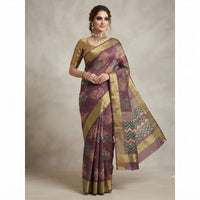 Hand Block Printed Chanderi Silk Saree
