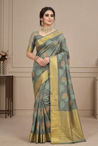 Hand Block Printed Chanderi Silk Saree