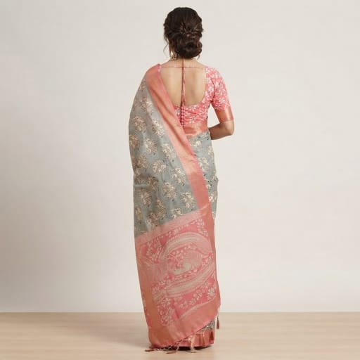 Kalamkari Cotton Silk Saree