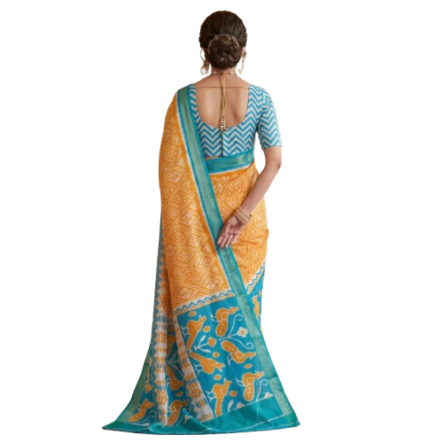 Ikat Handloom Cotton Saree