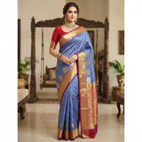 Traditional Zari Woven Kanjeevaram Silk Saree.